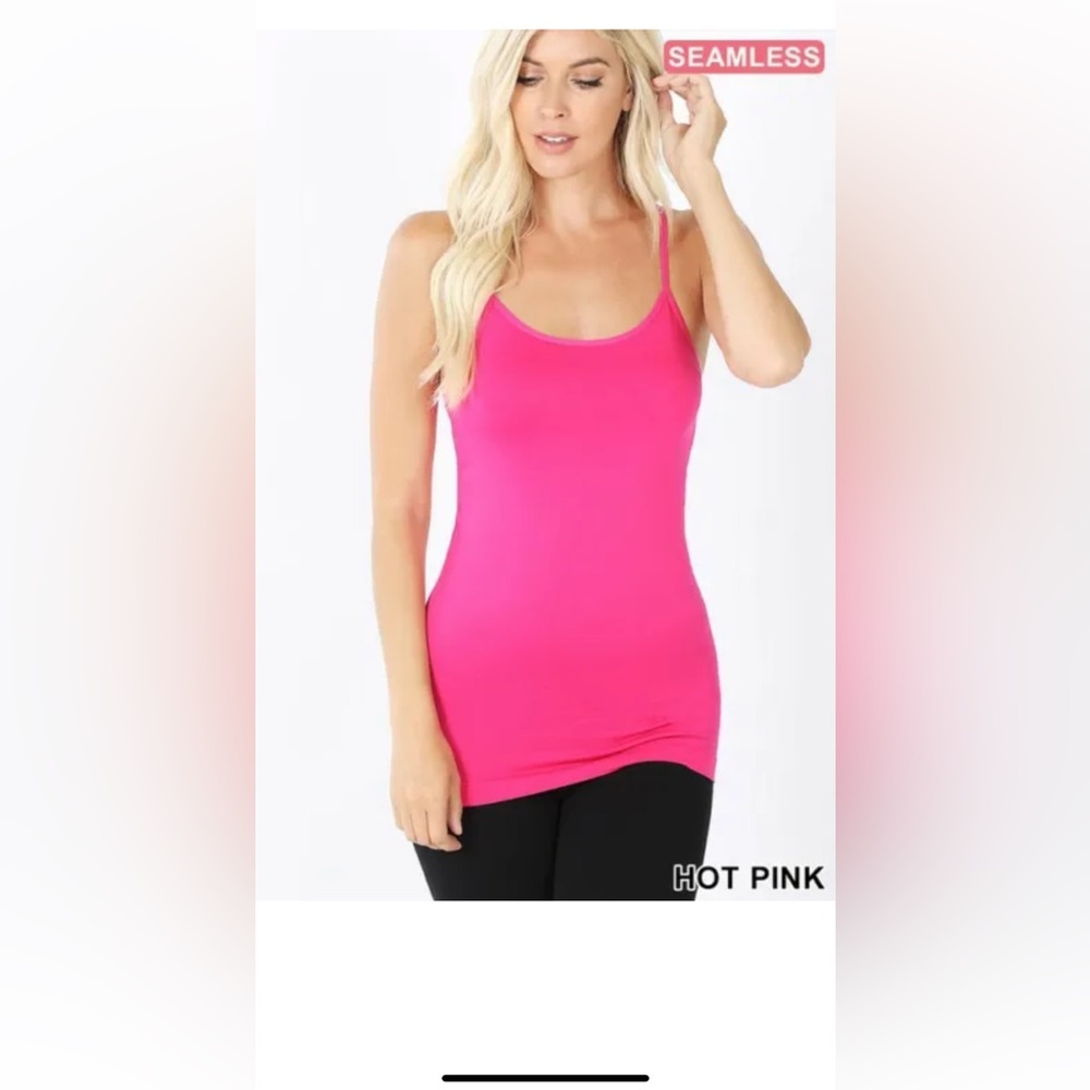 Seamless adjustable strap cami